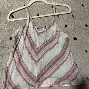 Velvet Multicolor Chevron linen Camisole